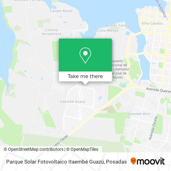 Parque Solar Fotovoltaico Itaembé Guazú map