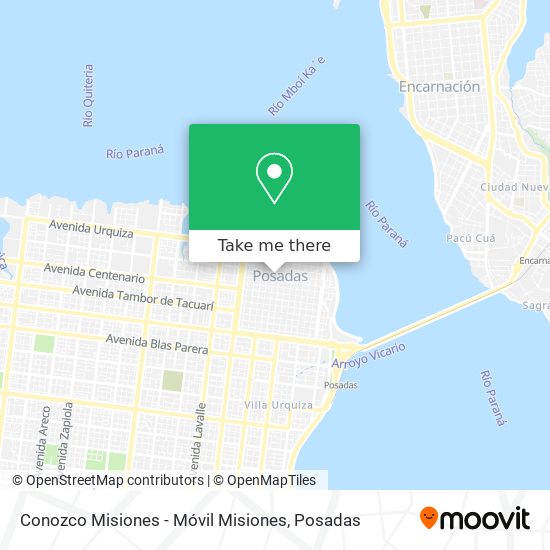 Conozco Misiones - Móvil Misiones map