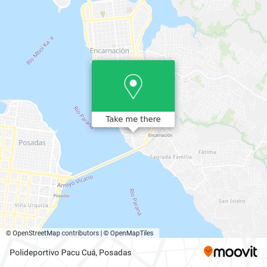 Mapa de Polideportivo Pacu Cuá