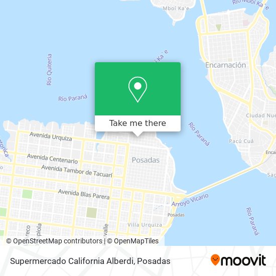 Mapa de Supermercado California  Alberdi