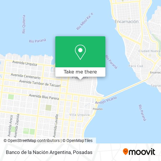 Mapa de Banco de la Nación Argentina