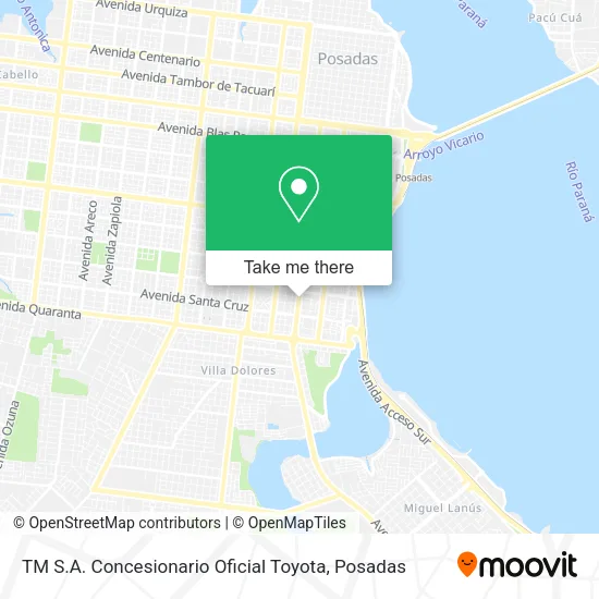 TM S.A. Concesionario Oficial Toyota map