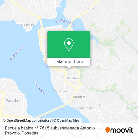 Mapa de Escuela básica n* 7615 subvencionada Antonio Próvolo