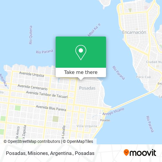 Posadas, Misiones, Argentina. map