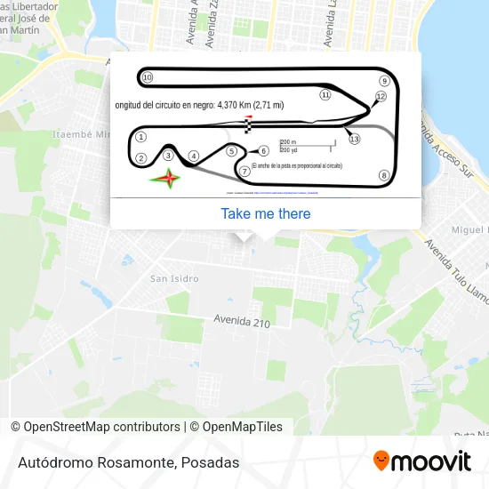 Autódromo Rosamonte map