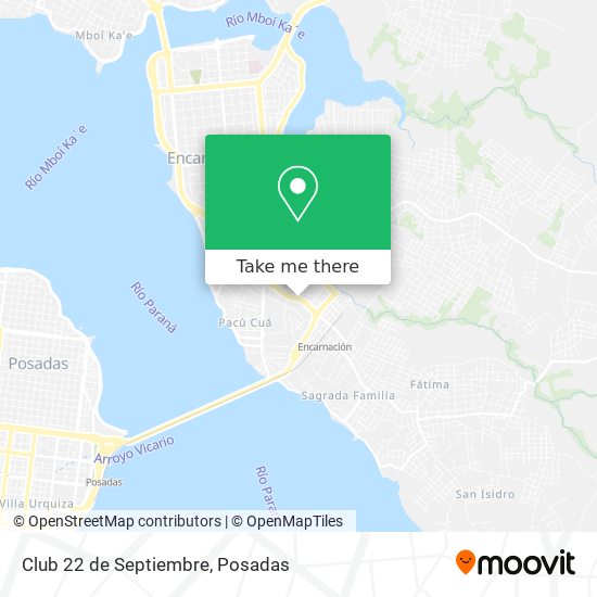 Mapa de Club 22 de Septiembre
