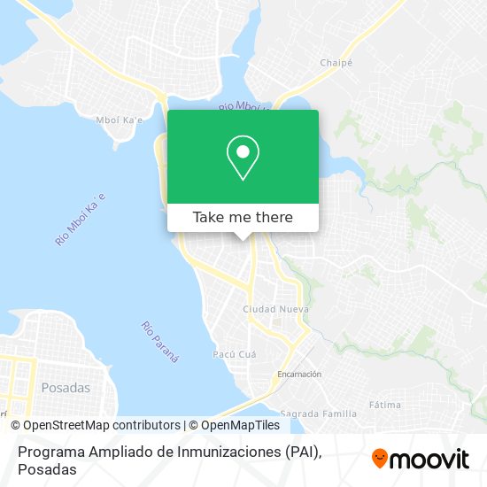 Programa Ampliado de Inmunizaciones (PAI) map