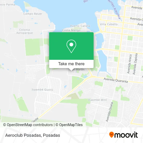 Aeroclub Posadas map