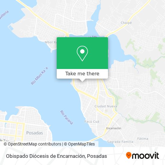 Mapa de Obispado  Diócesis de Encarnación
