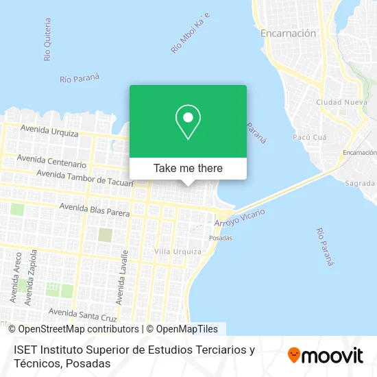 ISET Instituto Superior de Estudios Terciarios y Técnicos map