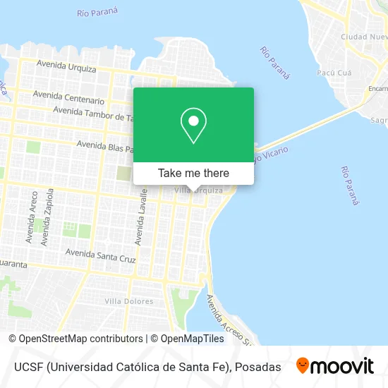 UCSF (Universidad Católica de Santa Fe) map