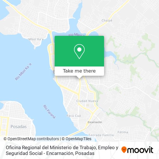 Oficina Regional del Ministerio de Trabajo, Empleo y Seguridad Social - Encarnación map