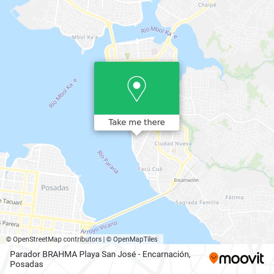Mapa de Parador BRAHMA Playa San José - Encarnación