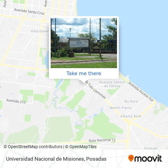 Universidad Nacional de Misiones map