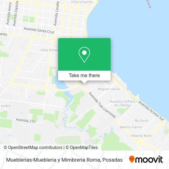 Mapa de Mueblerias-Muebleria y Mimbreria Roma