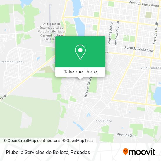 Piubella Servicios de Belleza map