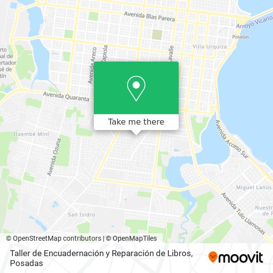 Taller de Encuadernación y Reparación de Libros map