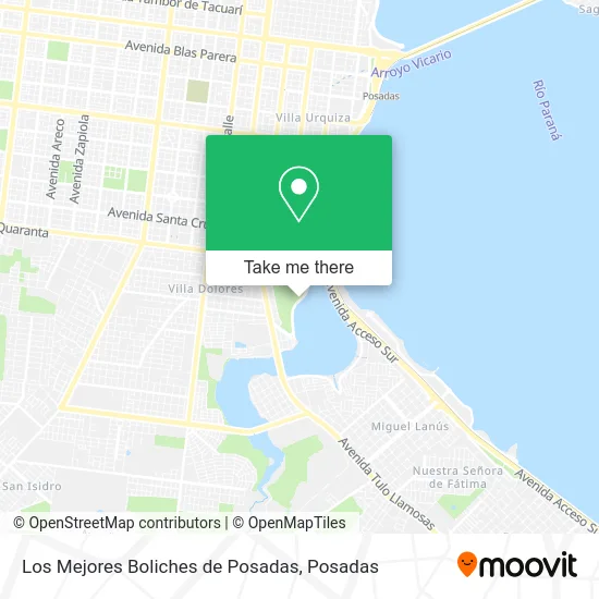 Los Mejores Boliches de Posadas map