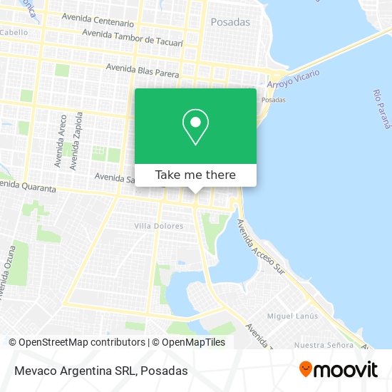 Mapa de Mevaco Argentina SRL