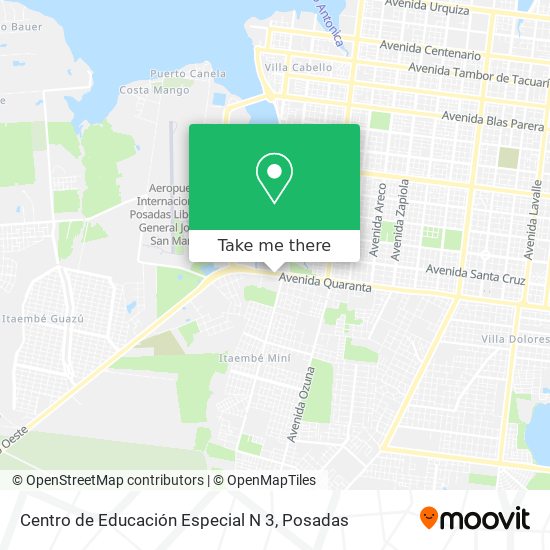 Mapa de Centro de Educación Especial N 3