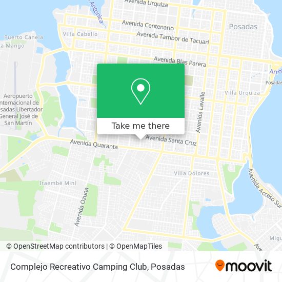 Complejo Recreativo Camping Club map