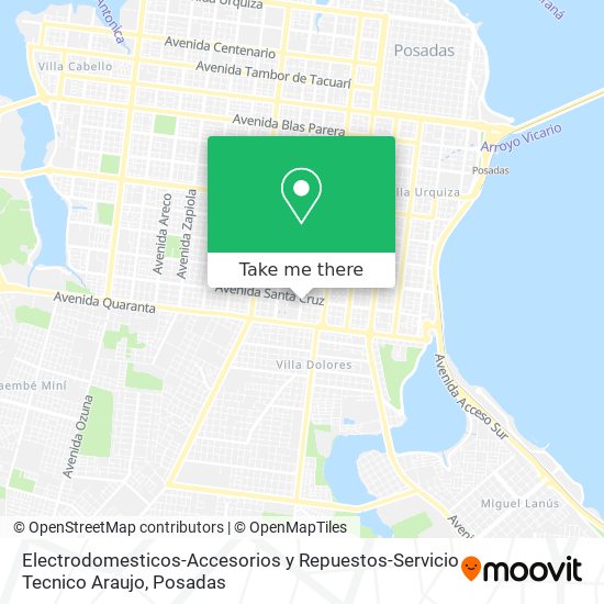 Electrodomesticos-Accesorios y Repuestos-Servicio Tecnico Araujo map