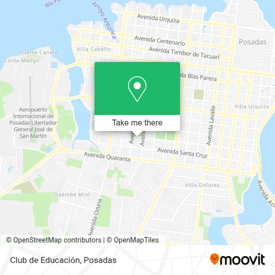 Club de Educación map