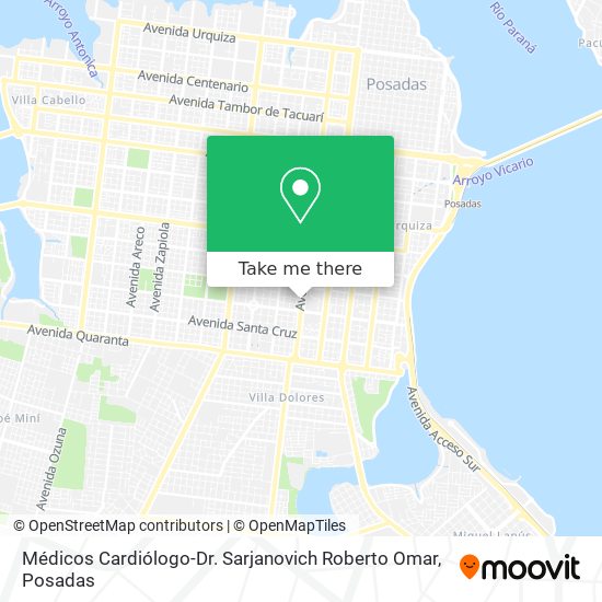 Médicos Cardiólogo-Dr. Sarjanovich Roberto Omar map