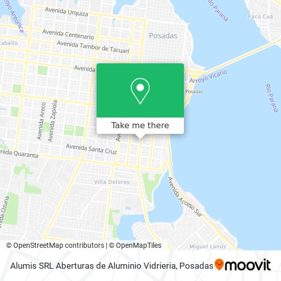 Alumis SRL Aberturas de Aluminio Vidrieria map