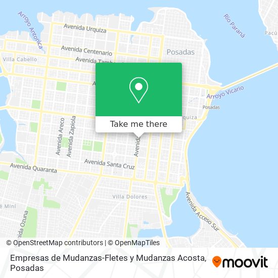 Empresas de Mudanzas-Fletes y Mudanzas Acosta map