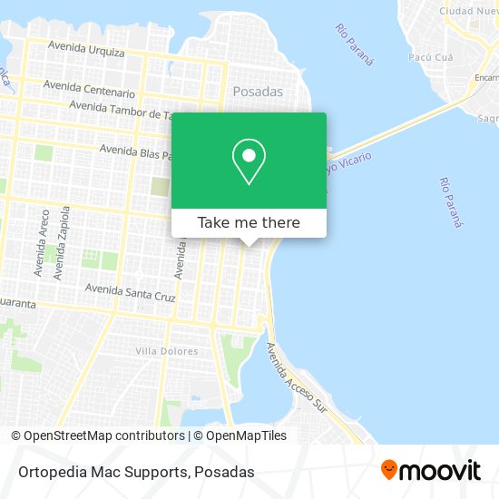 Ortopedia Mac Supports map