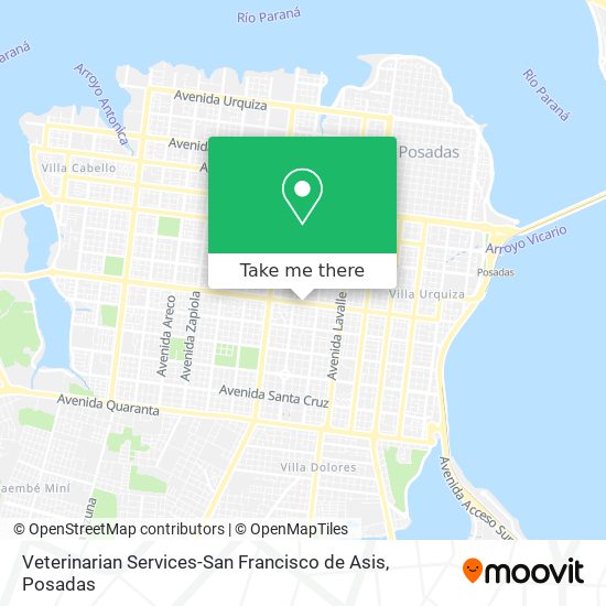 Mapa de Veterinarian Services-San Francisco de Asis
