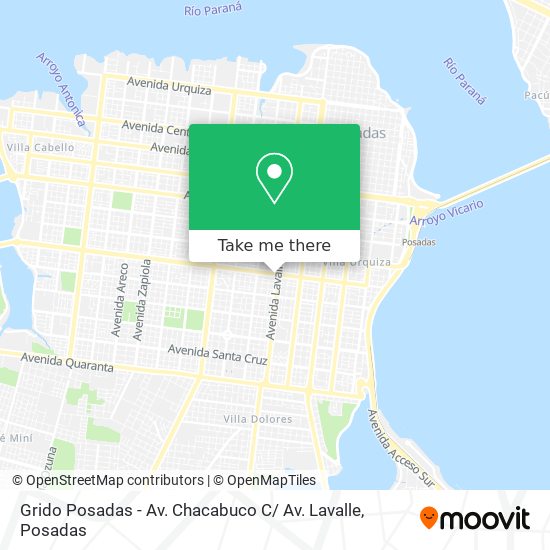 Mapa de Grido Posadas - Av. Chacabuco C/ Av. Lavalle
