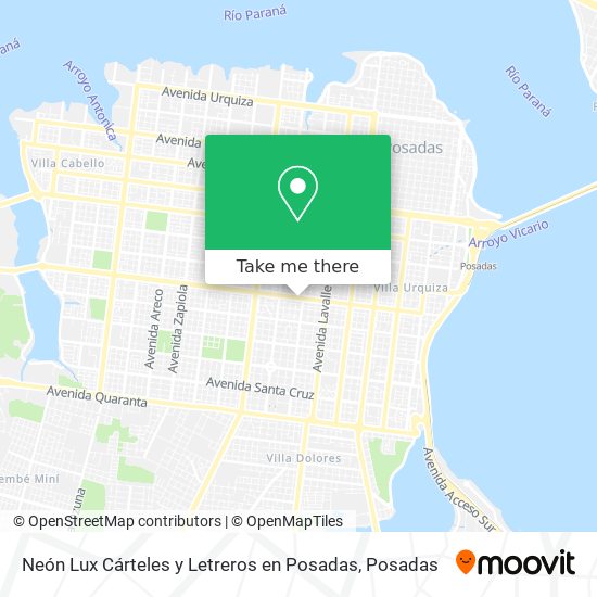 Neón Lux Cárteles y Letreros en Posadas map