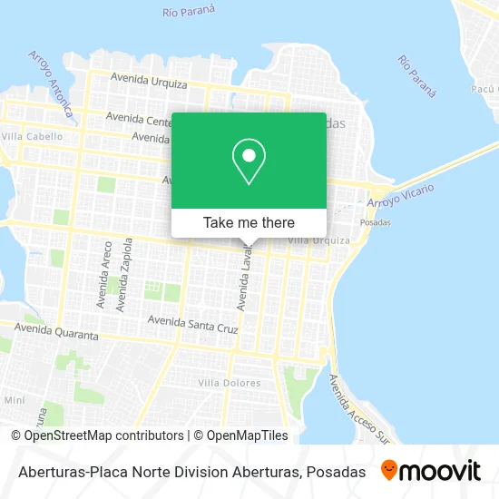 Aberturas-Placa Norte Division Aberturas map