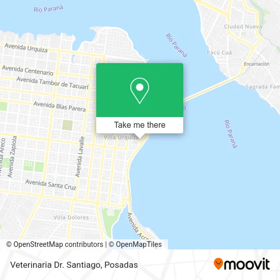 Veterinaria Dr. Santiago map
