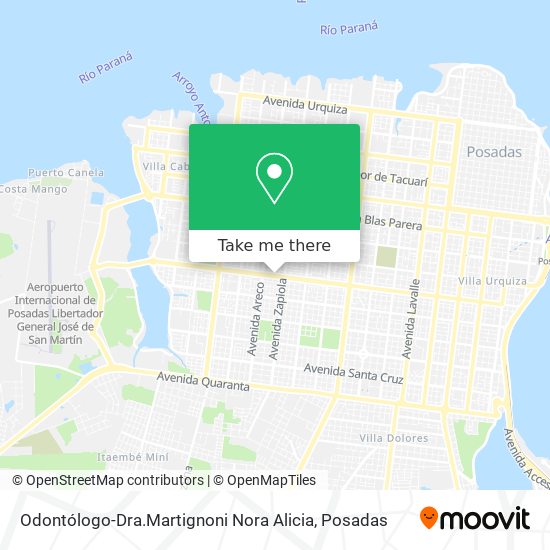 Odontólogo-Dra.Martignoni Nora Alicia map