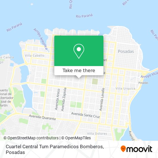 Cuartel Central Tum Paramedicos Bomberos map