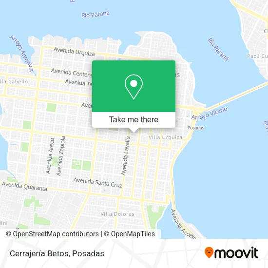 Cerrajería Betos map