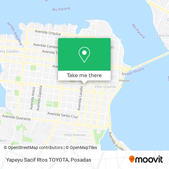 Mapa de Yapeyu Sacif Rtos TOYOTA