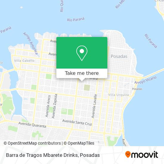 Barra de Tragos Mbarete Drinks map