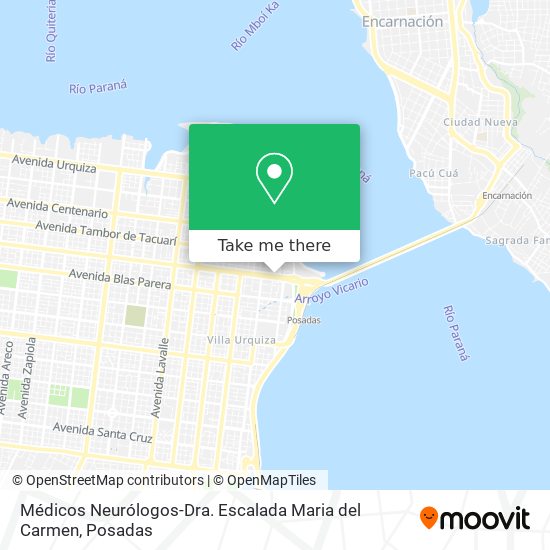 Mapa de Médicos Neurólogos-Dra. Escalada Maria del Carmen