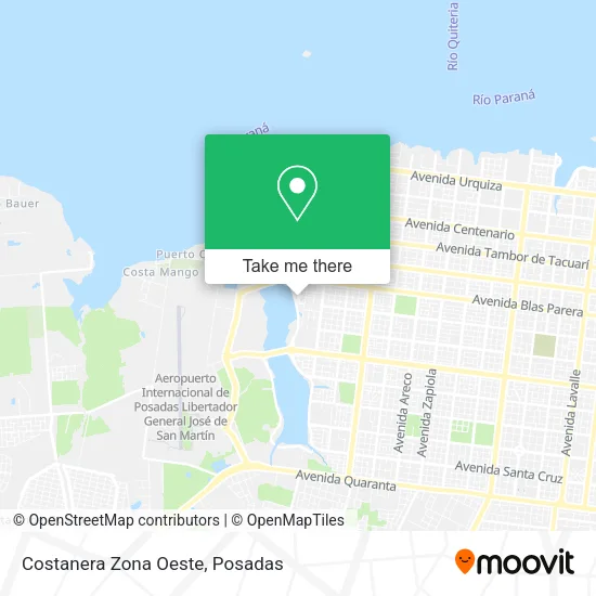 Costanera Zona Oeste map