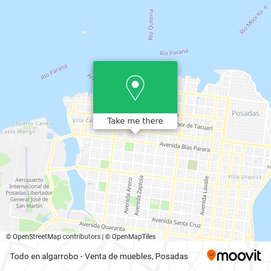 Todo en algarrobo - Venta de muebles map