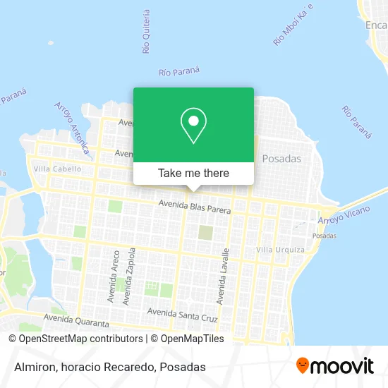 Almiron, horacio Recaredo map