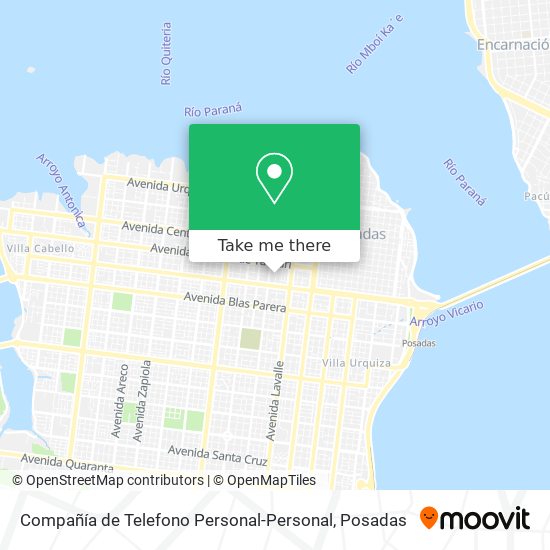 Compañía de Telefono Personal-Personal map