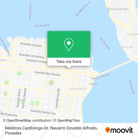 Mapa de Médicos Cardiólogo-Dr. Navarro Osvaldo Alfredo