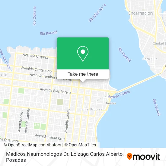 Médicos Neumonólogos-Dr. Loizaga Carlos Alberto map
