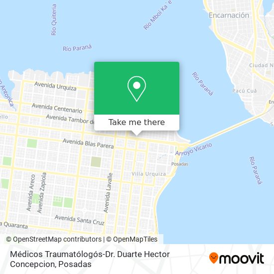 Médicos Traumatólogós-Dr. Duarte Hector Concepcion map