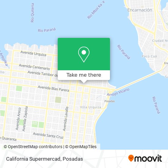 California Supermercad map